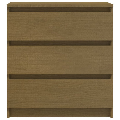 Nachtschrank Honigbraun 60x36x64 cm Massivholz Kiefer