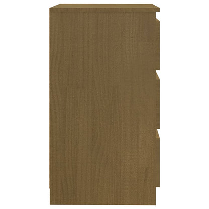 Nachtschrank Honigbraun 60x36x64 cm Massivholz Kiefer
