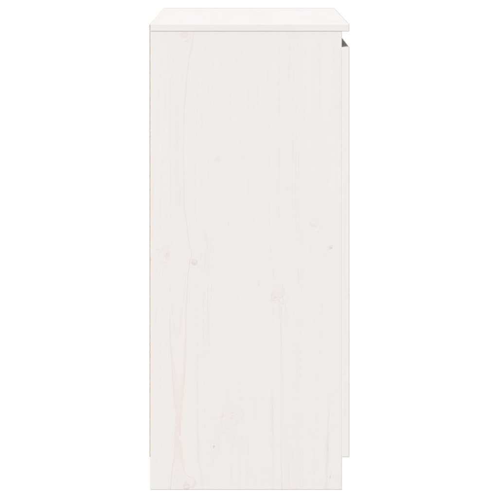 Sideboard Weiß 60x36x84 cm Massivholz Kiefer