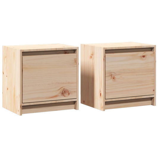Nachttische 2 Stk. 40x30,5x40 cm Massivholz Kiefer