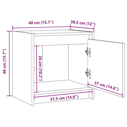 Sengeborde 2 stk Honningbrun 40x30,5x40 cm massiv fyrretræ