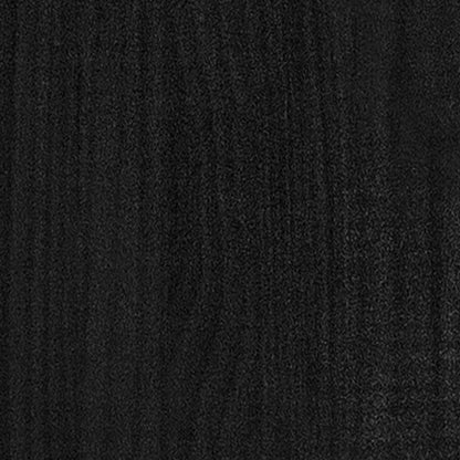 Bücherregal Raumteiler Schwarz 40x30x135,5 cm Massivholz Kiefer