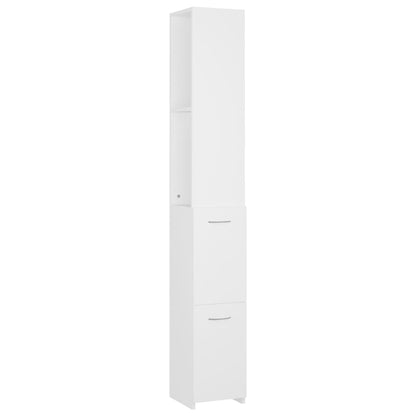 Badschrank Weiß 25x26,5x170 cm Holzwerkstoff