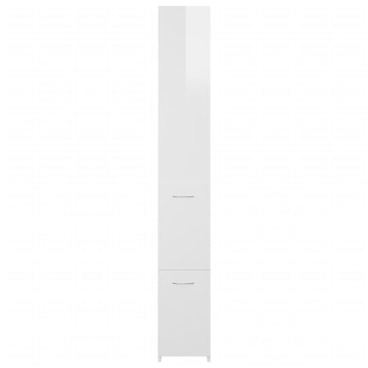 Badschrank Hochglanz-Weiß 25x26,5x170 cm Holzwerkstoff