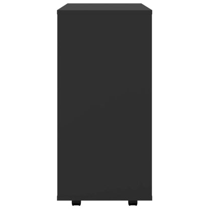Rollschrank Schwarz 60x35x75 cm Holzwerkstoff