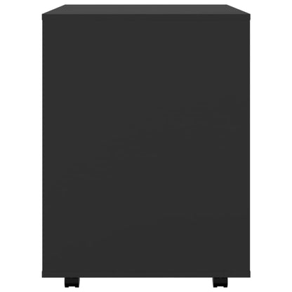 Rollschrank Schwarz 60x53x72 cm Holzwerkstoff