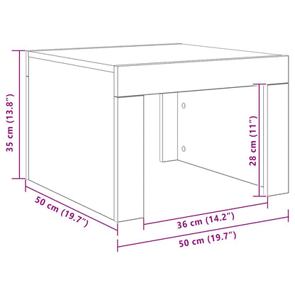 Couchtisch Weiß 50x50x35 cm Holzwerkstoff