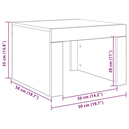 Couchtisch Sonoma-Eiche 50x50x35 cm Holzwerkstoff