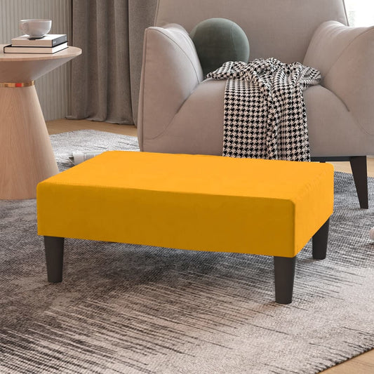 Fußhocker Gelb 78x56x32 cm Samt