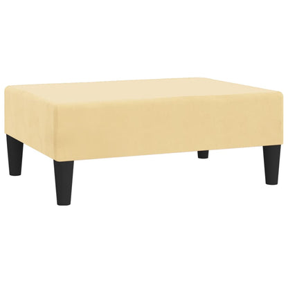Fußhocker Creme 78x56x32 cm Samt