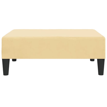 Fußhocker Creme 78x56x32 cm Samt