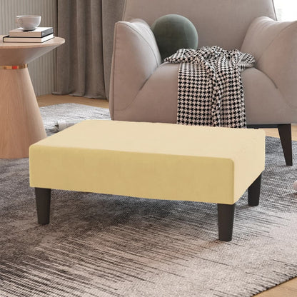 Fußhocker Creme 78x56x32 cm Samt