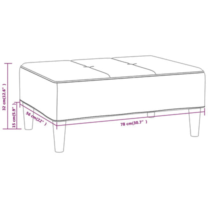 Fußhocker Schwarz 78x56x32 cm Stoff