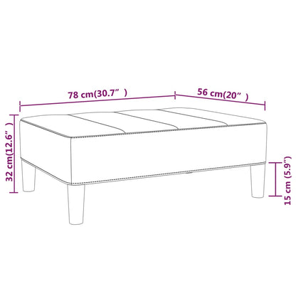 Fußhocker Schwarz 78x56x32 cm Stoff