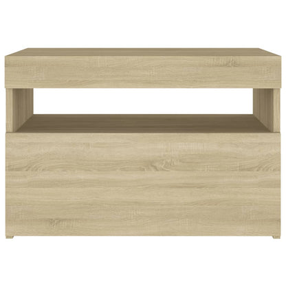 Nachttische mit LED-Leuchten 2 Stk. Sonoma-Eiche 60x35x40 cm