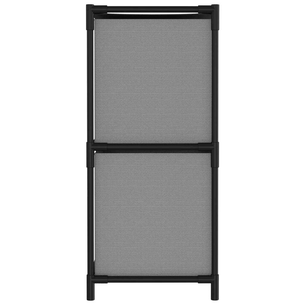 Kommode mit 4 Körben aus Stoff Grau 63×30×71 cm Stahl