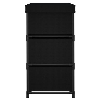 Aufbewahrungsschrank mit 6 Schubladen 55×29×55 cm Schwarz Stahl