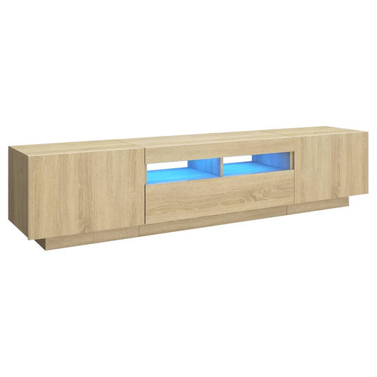 TV-Schrank mit LED-Leuchten Sonoma-Eiche 180x35x40 cm