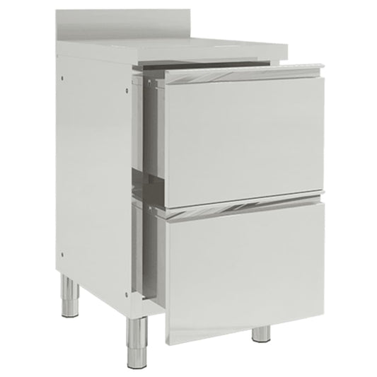 Gewerbe-Küchenschrank mit 2 Schubladen 50x60x96 cm