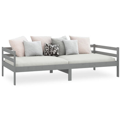 Daybed Grå Massiv Fyrretræ 90x200 cm