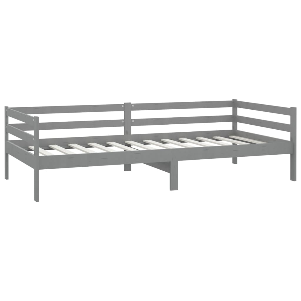 Daybed Grå Massiv Fyrretræ 90x200 cm