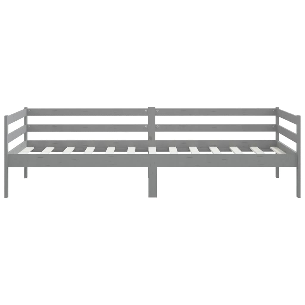 Daybed Grå Massiv Fyrretræ 90x200 cm