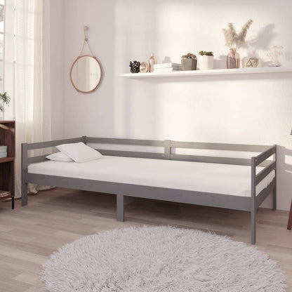 Daybed Grå Massiv Fyrretræ 90x200 cm