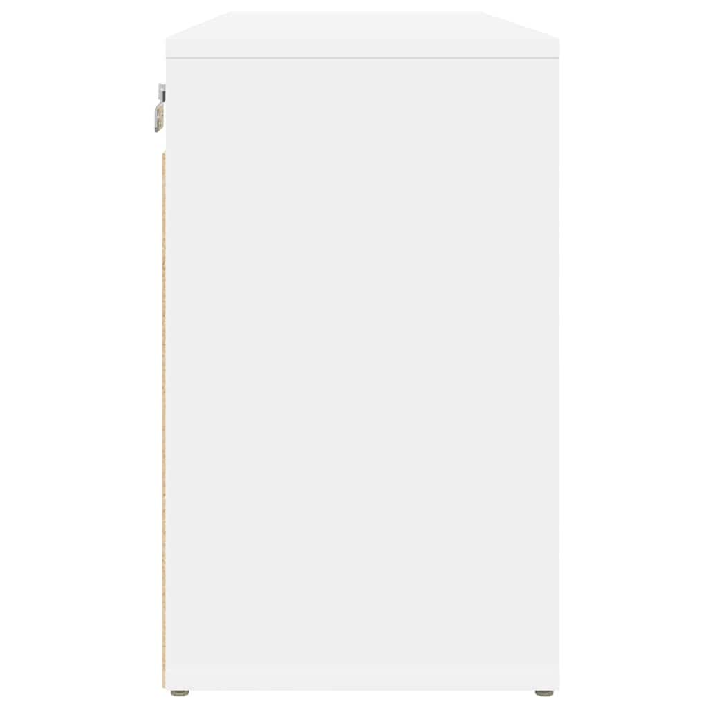 Schuhschrank mit Regal Weiß 77,5 x 30 x 51 cm Holzwerkstoff