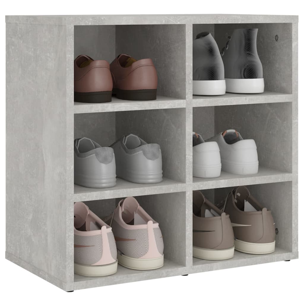 Schuhregal Betongrau 52,5x30x50 cm