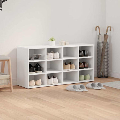 Schuhschrank mit Regal Weiß 103 x 30 x 51 cm Holzwerkstoff