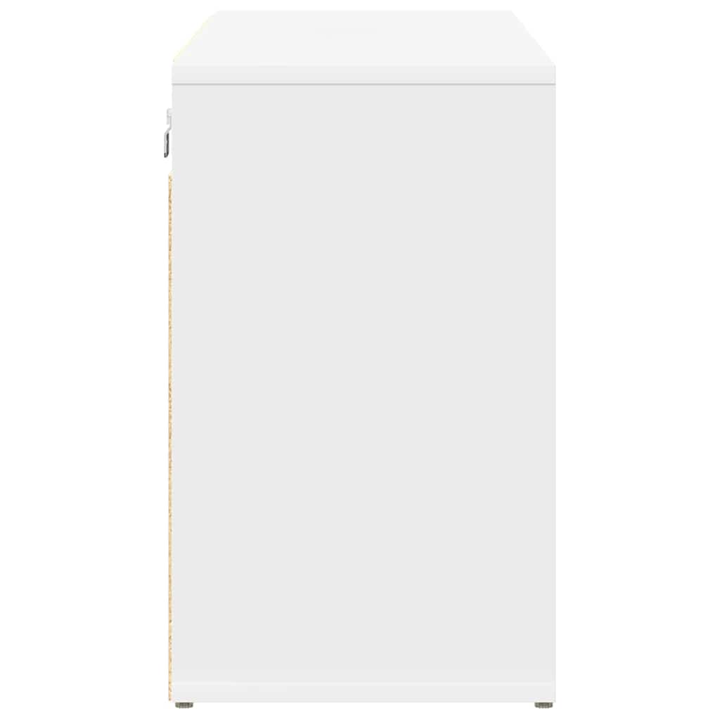 Schuhschrank mit Regal Weiß 103 x 30 x 51 cm Holzwerkstoff