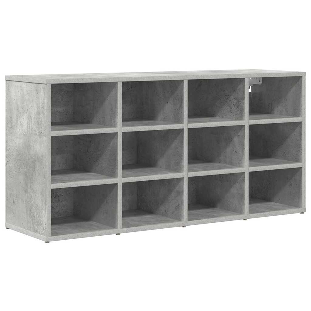 Schuhschrank mit Regal Betongrau 103 x 30 x 51 cm Holzwerkstoff