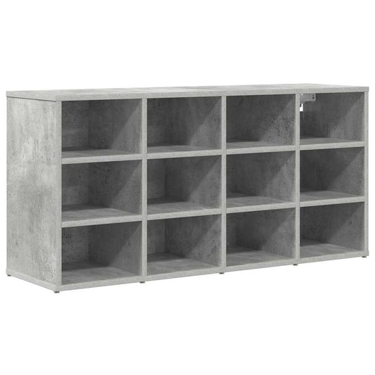 Schuhschrank mit Regal Betongrau 103 x 30 x 51 cm Holzwerkstoff