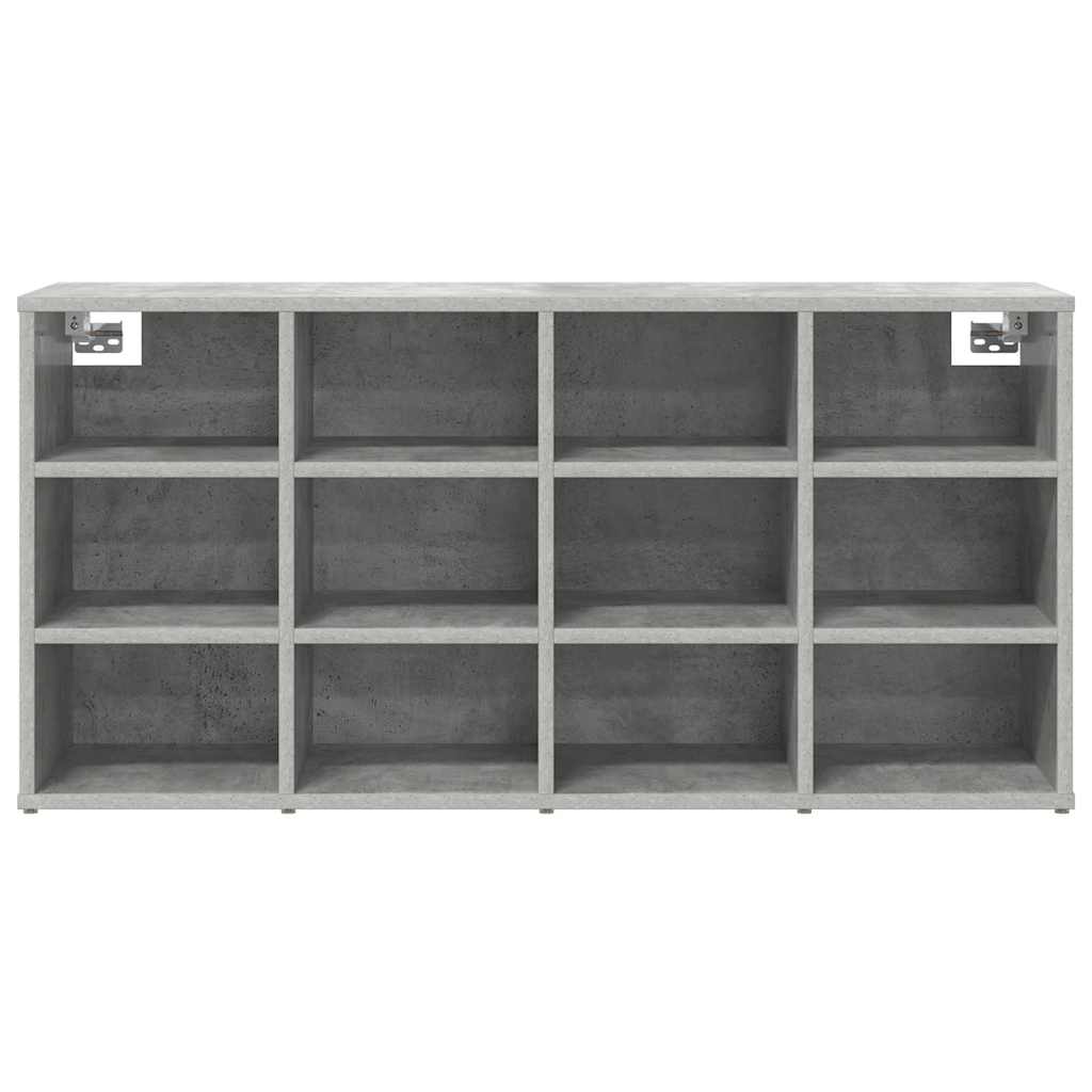Schuhschrank mit Regal Betongrau 103 x 30 x 51 cm Holzwerkstoff