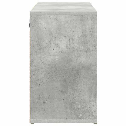 Schuhschrank mit Regal Betongrau 103 x 30 x 51 cm Holzwerkstoff