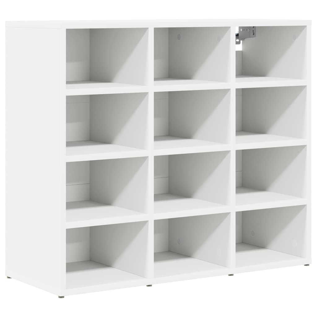 Schuhschrank mit Regal Weiß 77,5 x 30 x 67 cm Holzwerkstoff