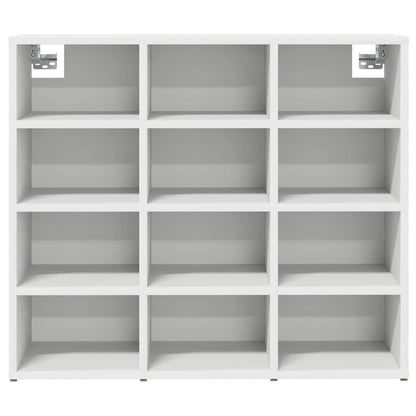 Schuhschrank mit Regal Weiß 77,5 x 30 x 67 cm Holzwerkstoff