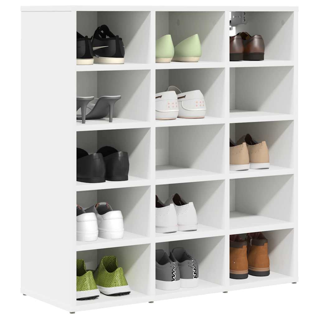 Schuhschrank mit Regal Weiß 77,5 x 30 x 83,5 cm Holzwerkstoff