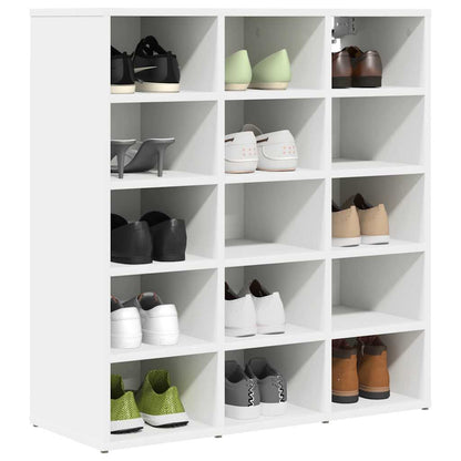 Schuhschrank mit Regal Weiß 77,5 x 30 x 83,5 cm Holzwerkstoff