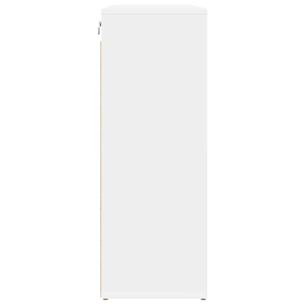 Schuhschrank mit Regal Weiß 77,5 x 30 x 83,5 cm Holzwerkstoff