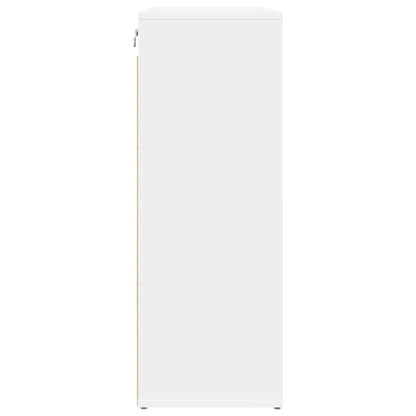Schuhschrank mit Regal Weiß 77,5 x 30 x 83,5 cm Holzwerkstoff