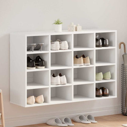 Schuhschrank mit Regal Weiß 103 x 30 x 67 cm Holzwerkstoff