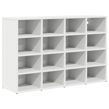 Schuhschrank mit Regal Weiß 103 x 30 x 67 cm Holzwerkstoff