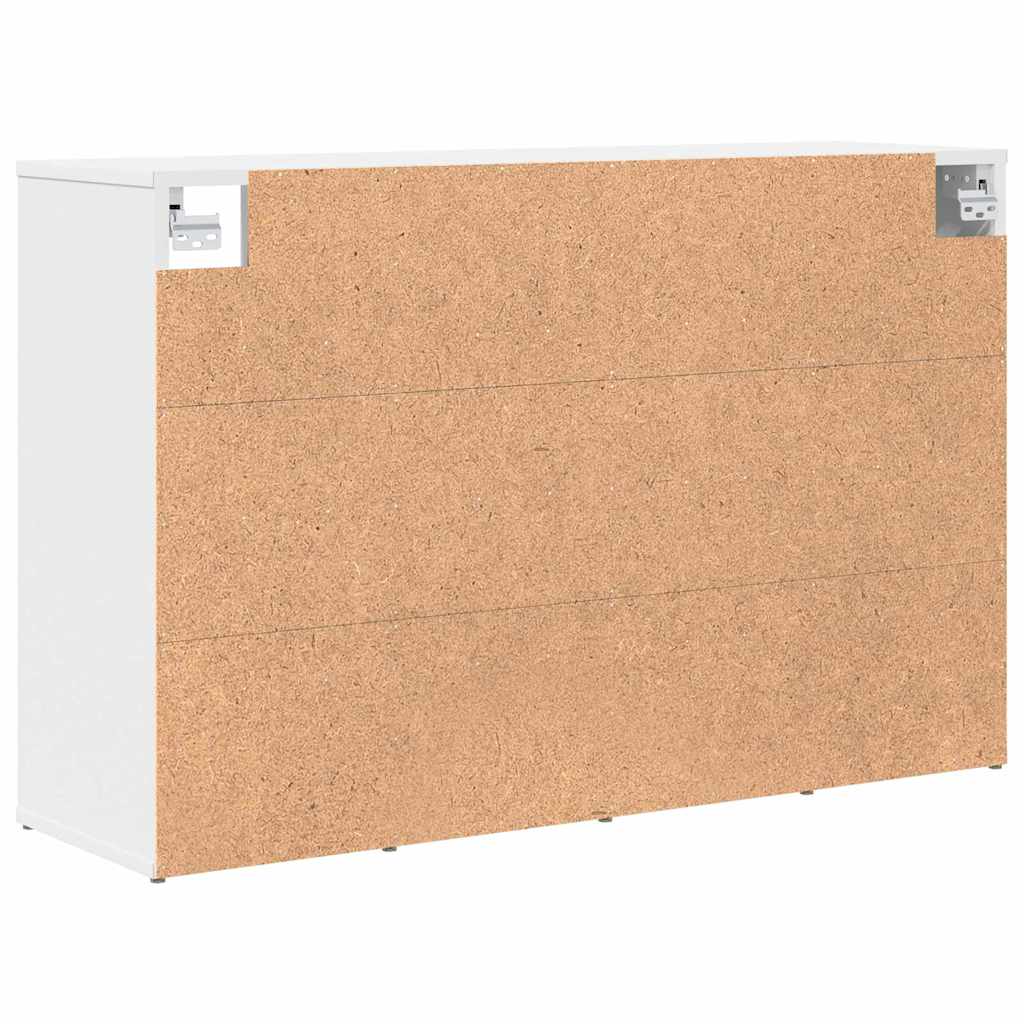 Schuhschrank mit Regal Weiß 103 x 30 x 67 cm Holzwerkstoff
