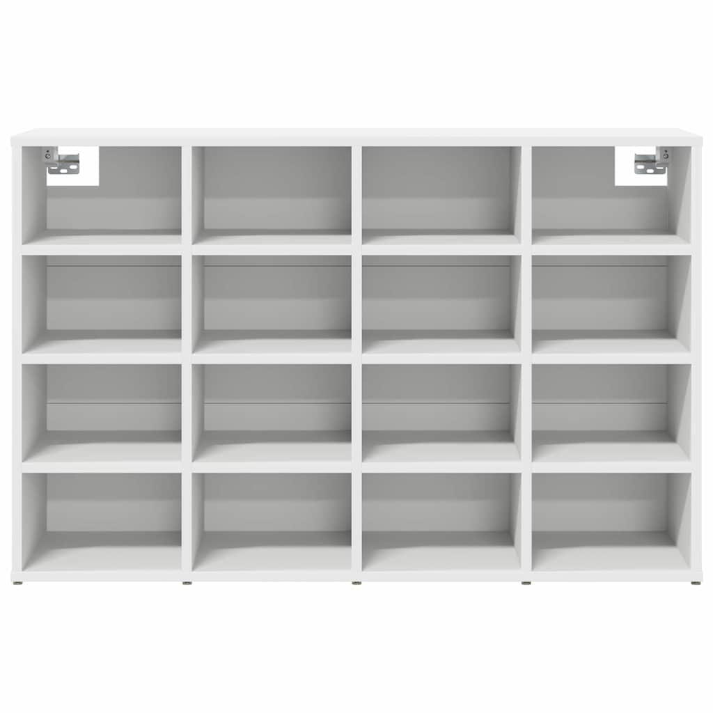 Schuhschrank mit Regal Weiß 103 x 30 x 67 cm Holzwerkstoff