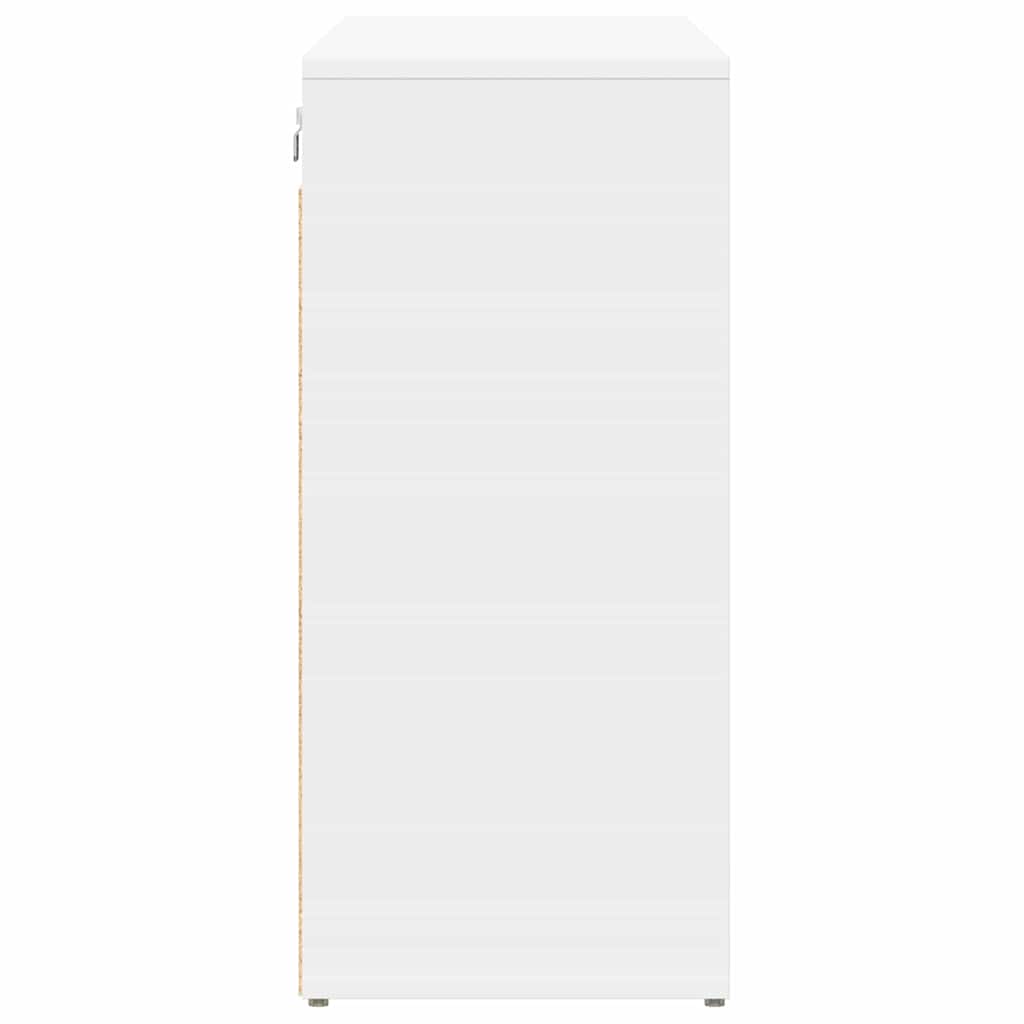 Schuhschrank mit Regal Weiß 103 x 30 x 67 cm Holzwerkstoff