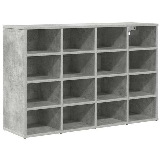 Schuhschrank mit Regal Betongrau 103 x 30 x 67 cm Holzwerkstoff