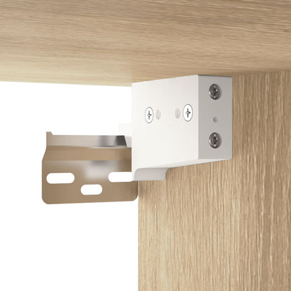 Spejlskab med LED Sonoma Eg 91x15x76,5 cm