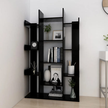 Bücherregal Schwarz 86x25,5x140 cm Holzwerkstoff