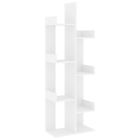 Bücherregal Weiß 48x25,5x140 cm Holzwerkstoff